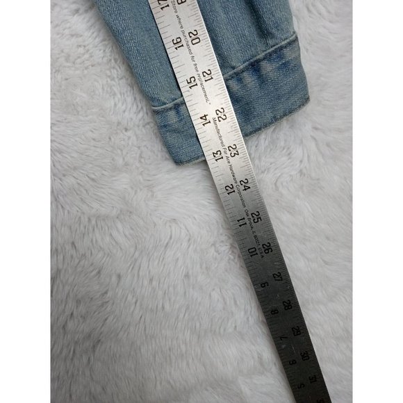 Rock & Republic Womens Jean Jacket Hitchhiker‎ Denim Blue Studded Pockets M - Picture 5 of 10